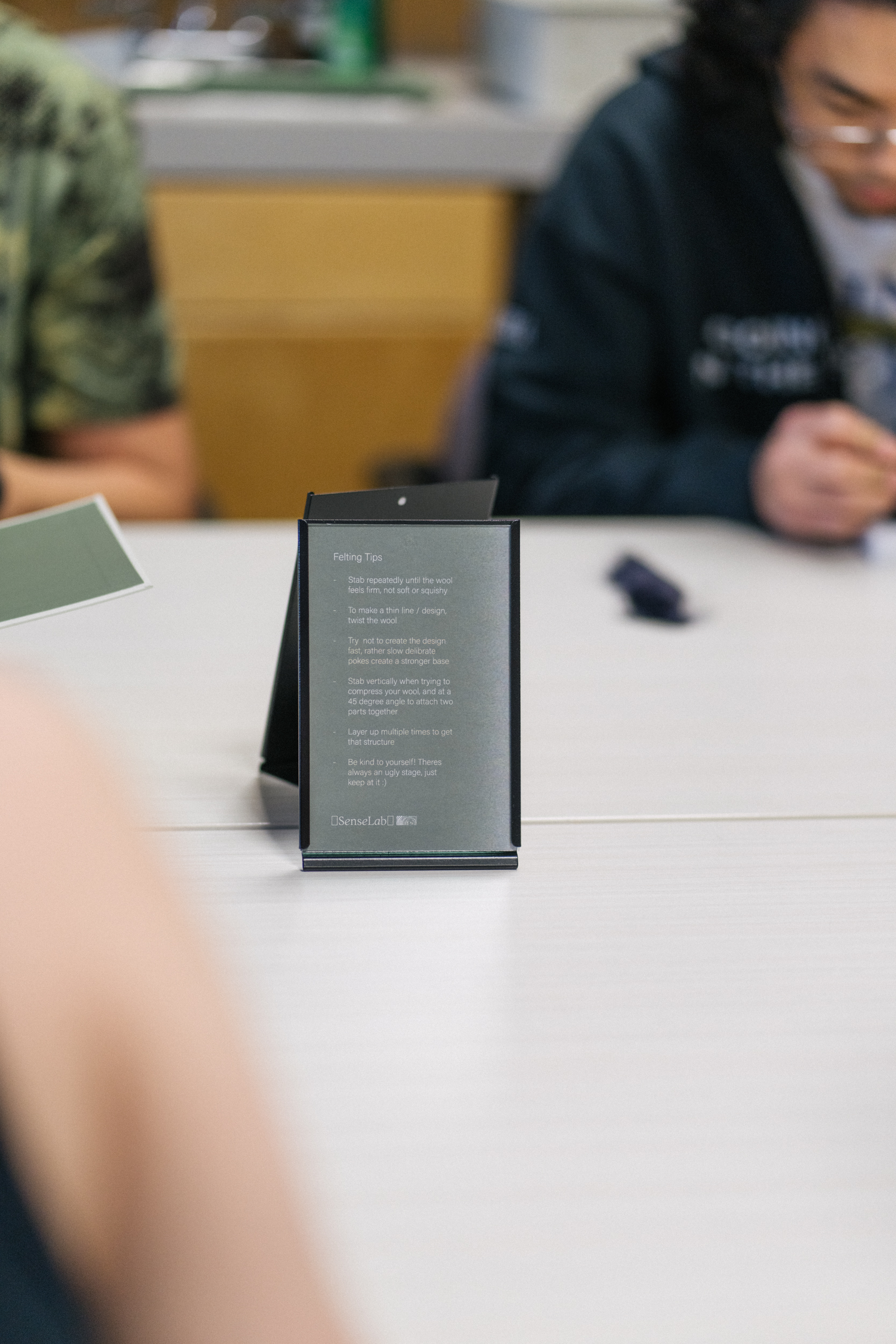 Close up of needle work